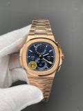 百达鹦鹉螺5990 玫瑰金蓝盘/40.5mm/7750机改28-520机