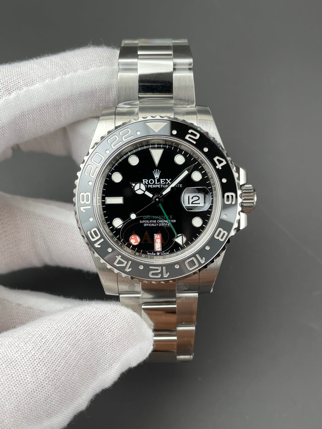 VS 黑灰圈GMT 皮蛋格林尼治/40mm/丹东3285机