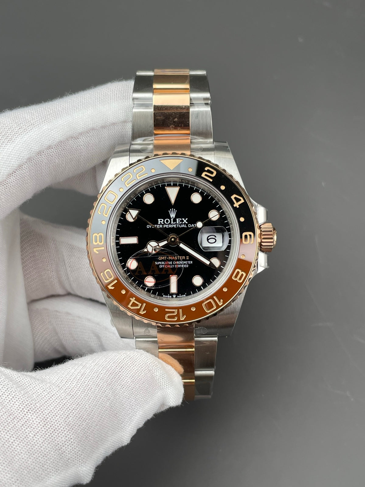 VS 间金沙士圈GMT 间玫金格林尼治/40mm/3285机/配重172G