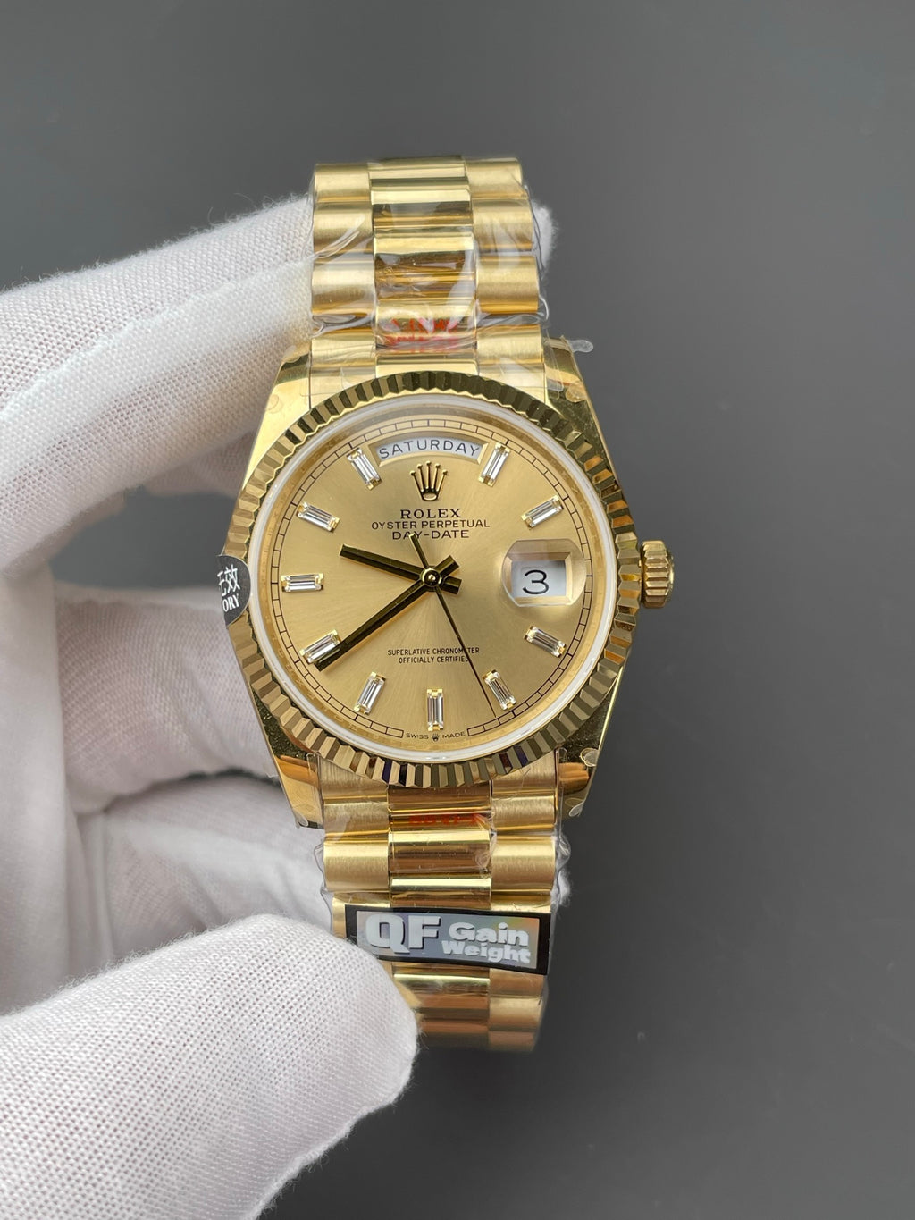 QF 黄冰糖DD 星期日志/36mm/2836机/配重159G