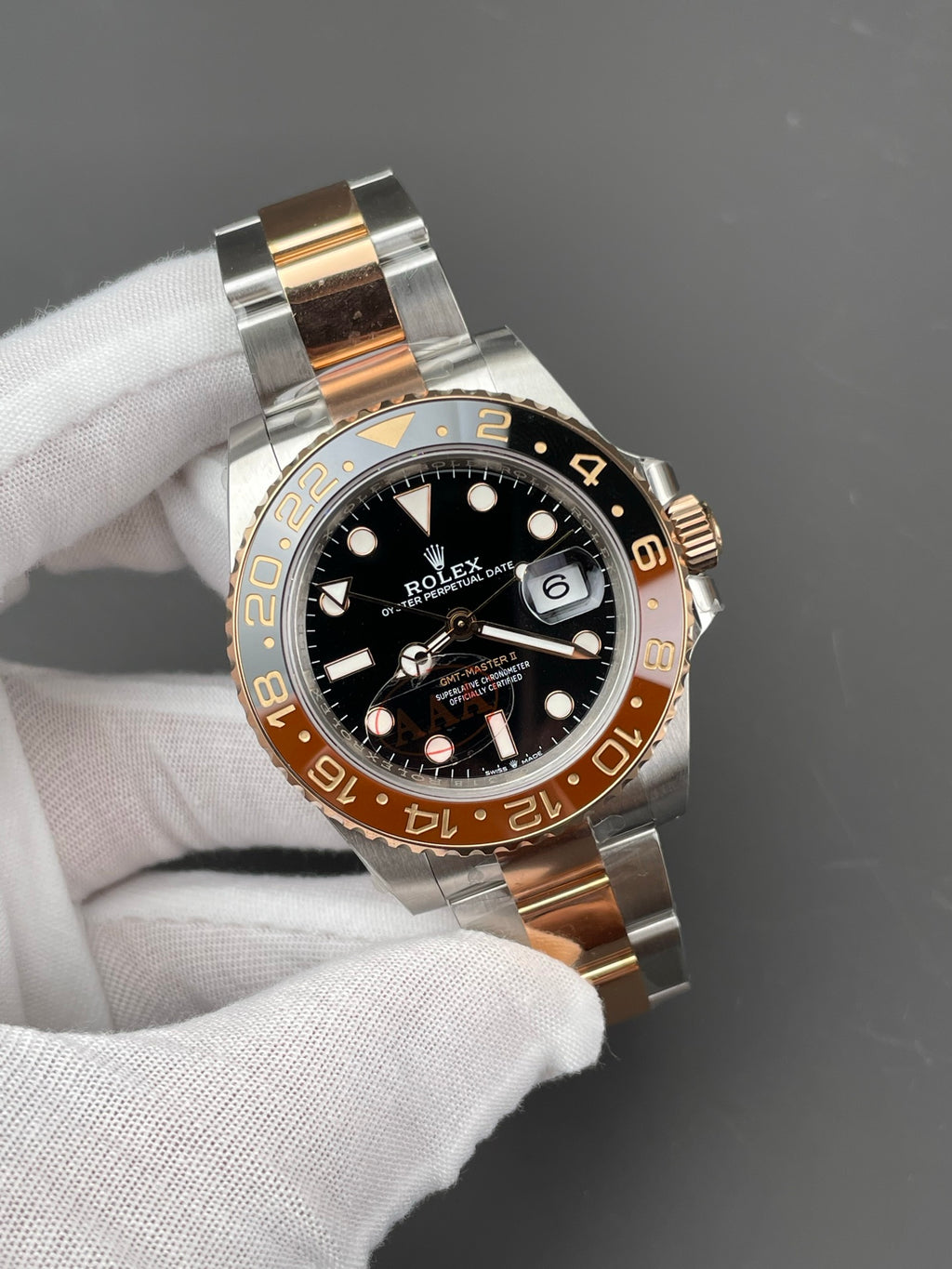 VS 间金沙士圈GMT 间玫金格林尼治/40mm/3285机/配重172G