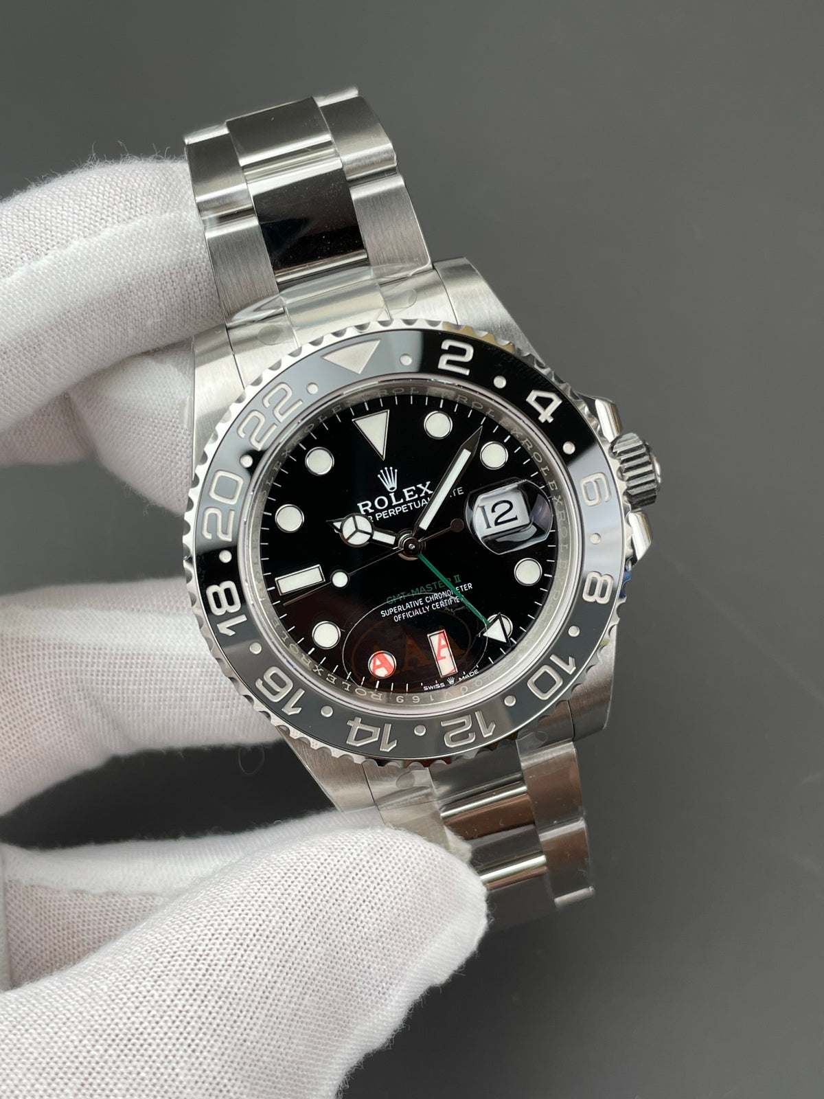 VS 黑灰圈GMT 皮蛋格林尼治/40mm/丹东3285机