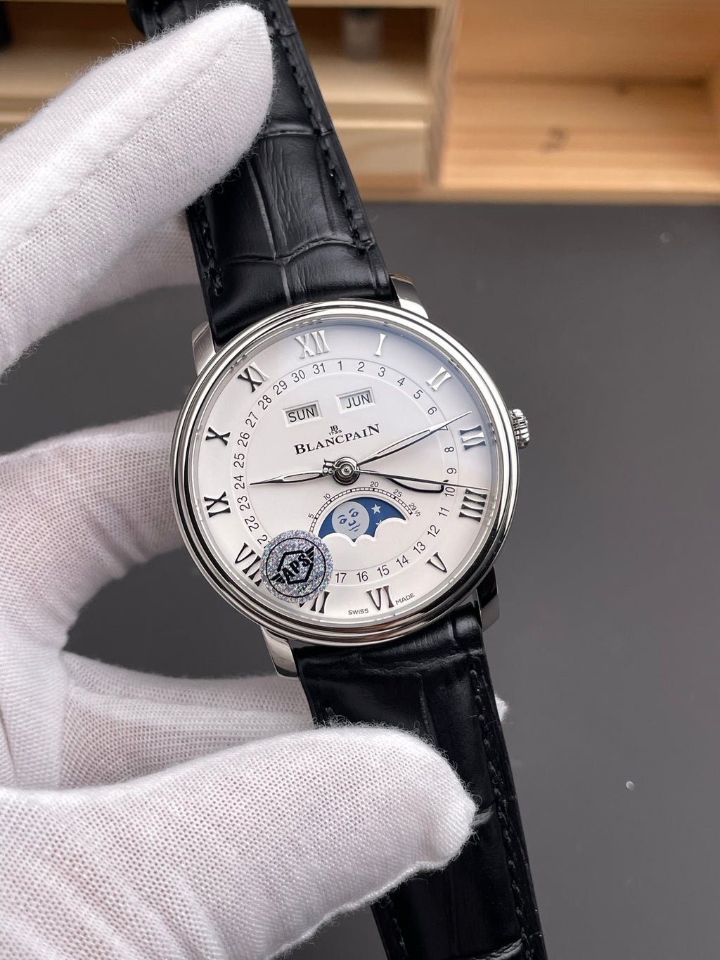 APS 宝珀6654 白盘/40mm/星期日历月相月历显示