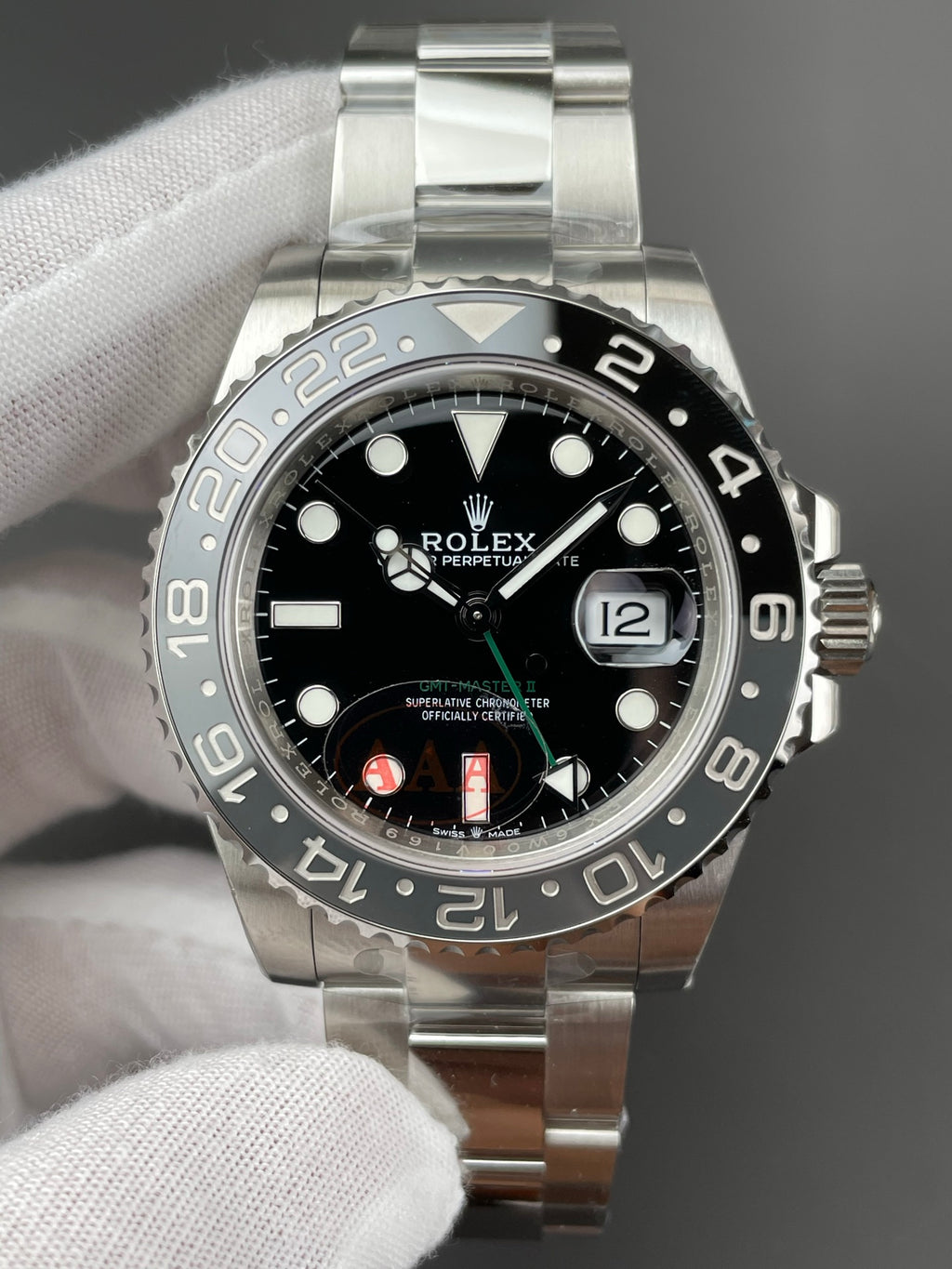 VS 黑灰圈GMT 皮蛋格林尼治/40mm/丹东3285机