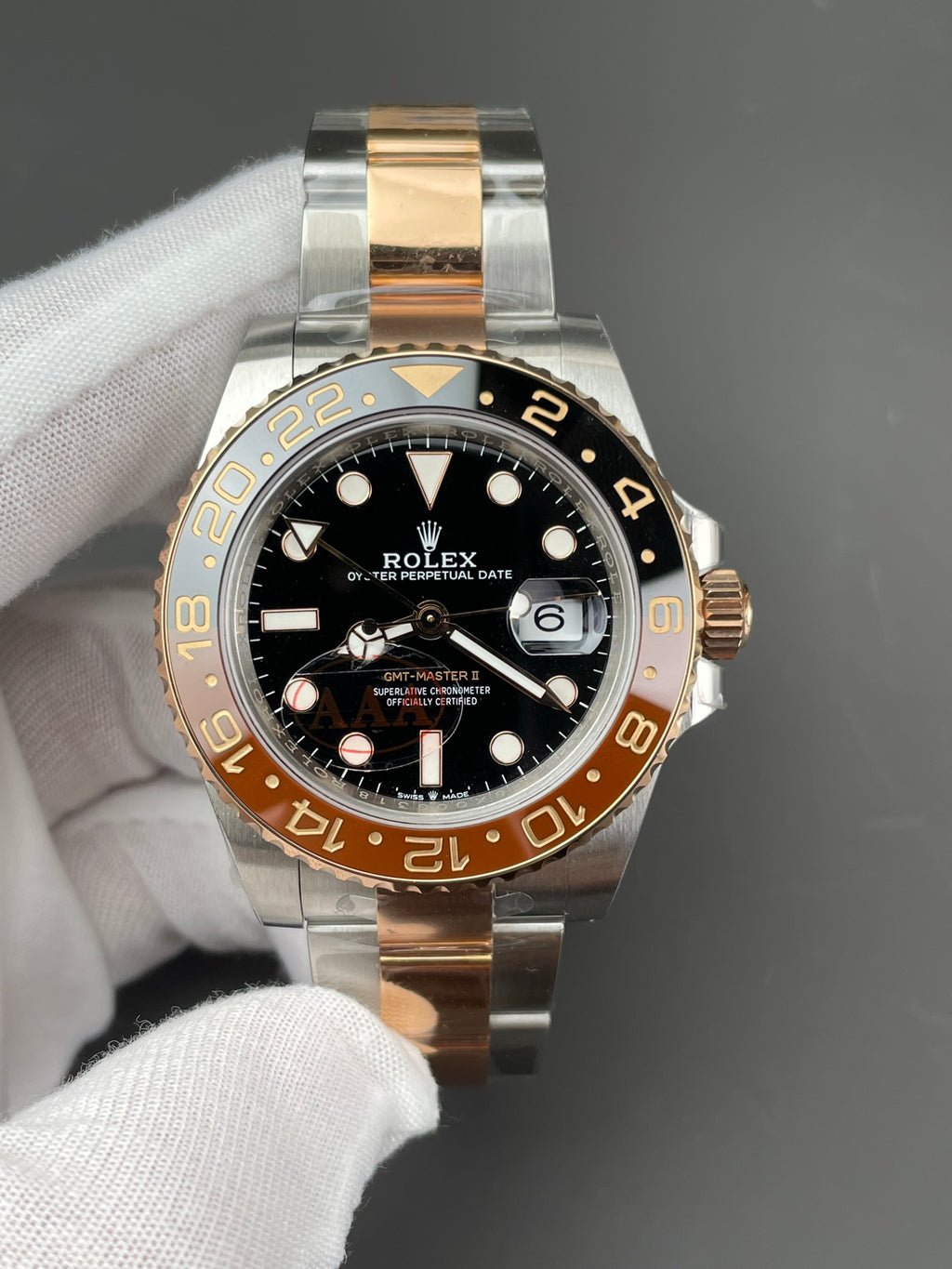 VS 间金沙士圈GMT 间玫金格林尼治/40mm/3285机/配重172G