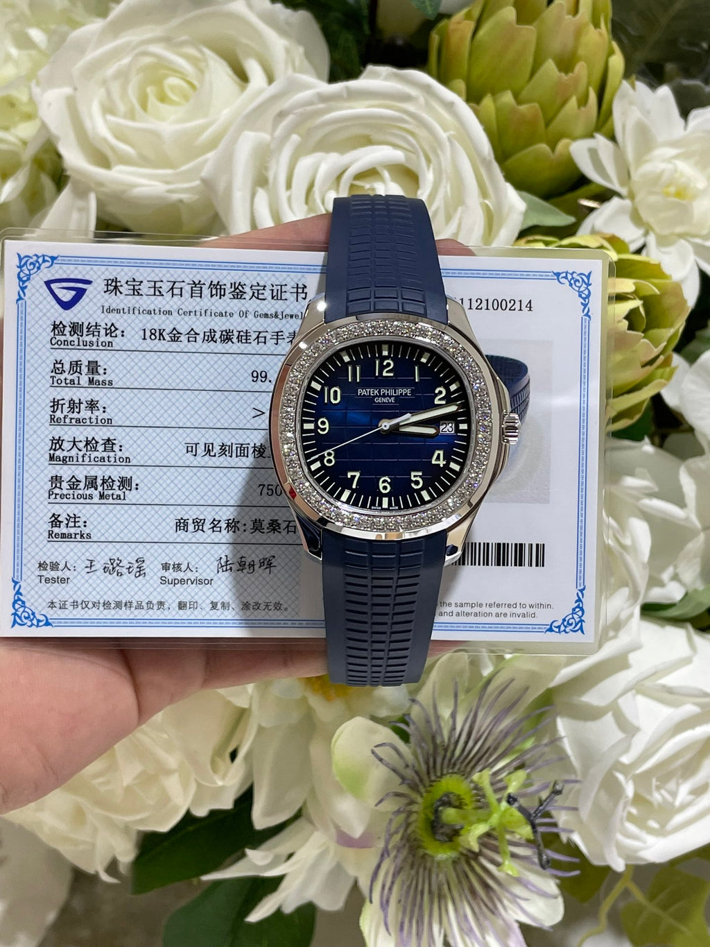定制18K包金莫桑钻版 5168 手雷 圈口手工镶嵌D色莫桑钻