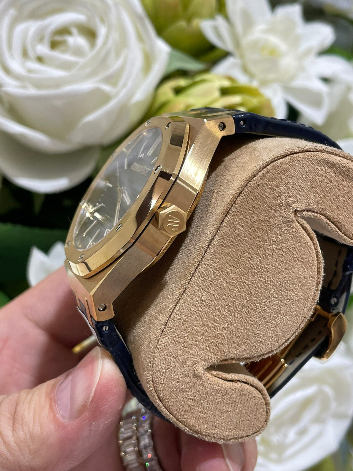 定制18K包金版皇家橡树15500蓝面 41mm表径4302机芯