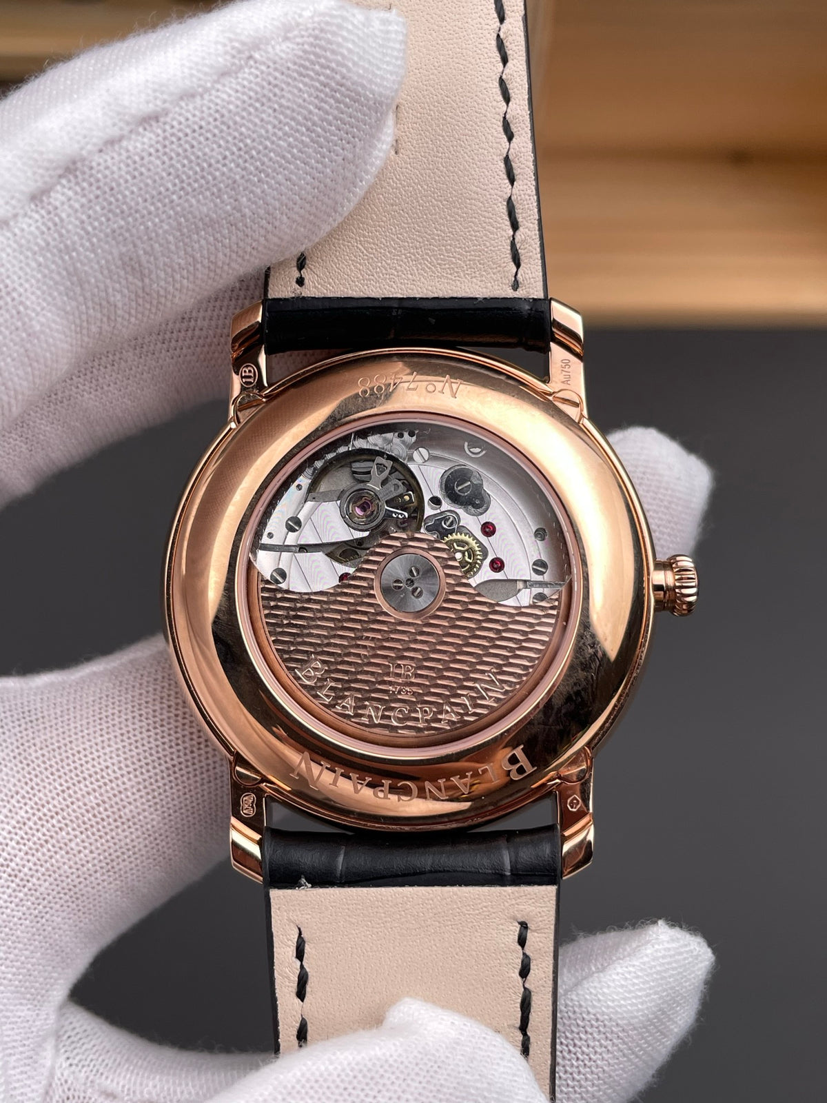 GR Blancpain 6654 Rose Gold/40mm/Week Calendar Phase Calendar Display