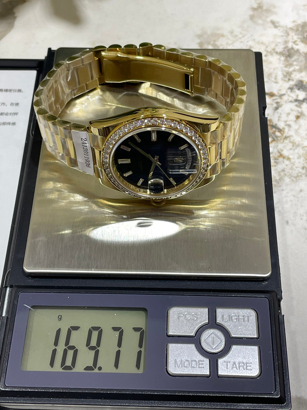 定制18K包金配重版 星期日历DD 黑冰糖 40mm表径 2836机芯 18K包黄金
