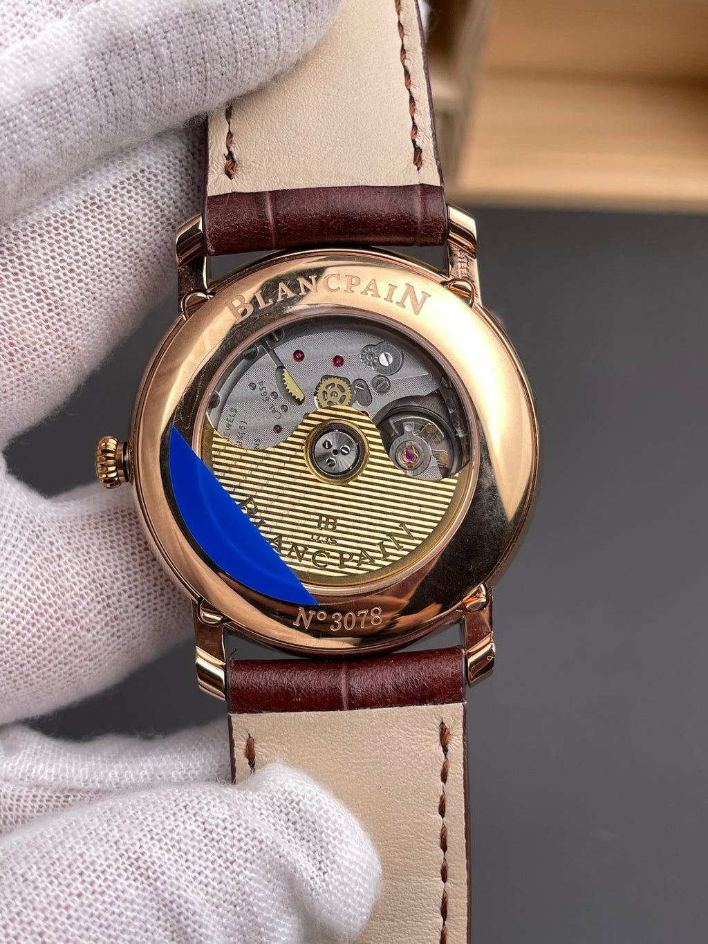 APS Blancpain 6654 Rose Gold/40mm/Week Calendar Phase Calendar Display