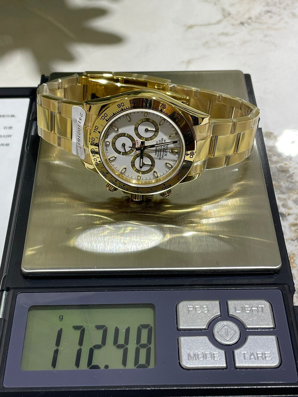 定制18K包金配重版迪通拿系列  40mm表径4130机芯 18K包黄金