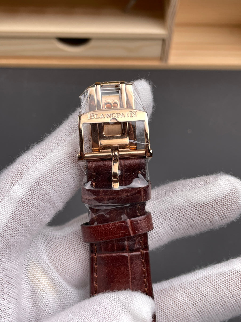 APS Blancpain 6654 Rose Gold/40mm/Week Calendar Phase Calendar Display