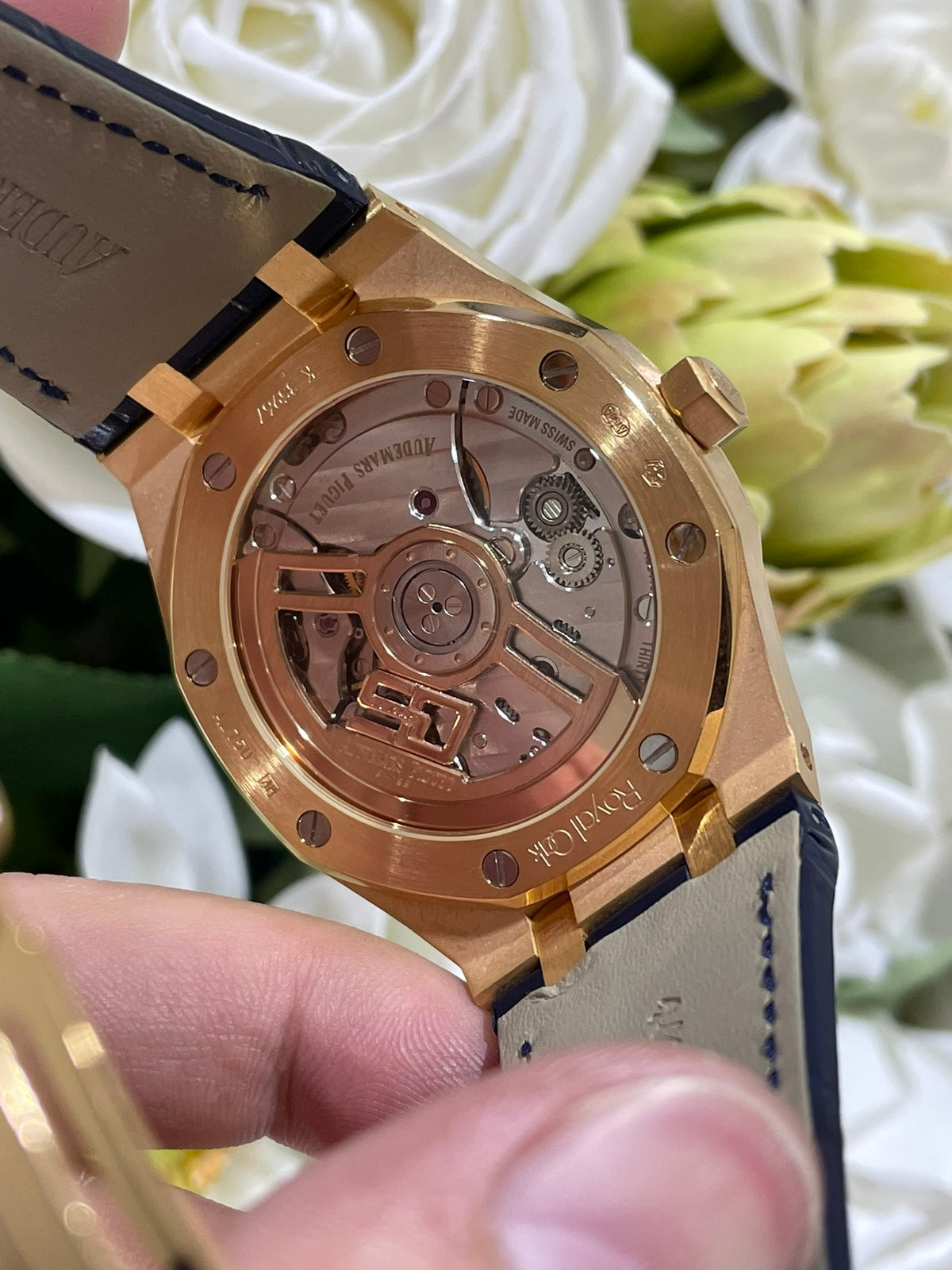 定制18K包金版皇家橡树15500蓝面 41mm表径4302机芯