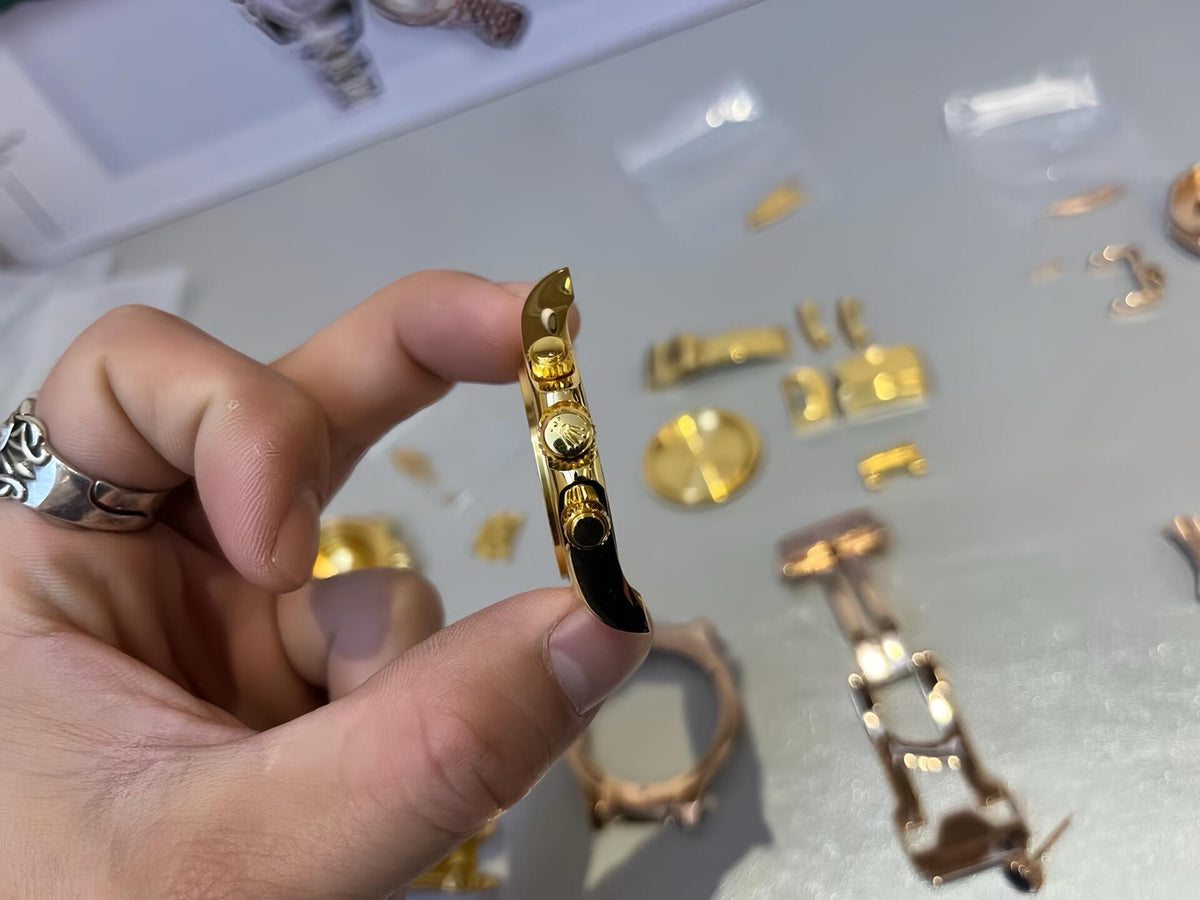 CNC customization 🉑 Gold inlaid with diamonds