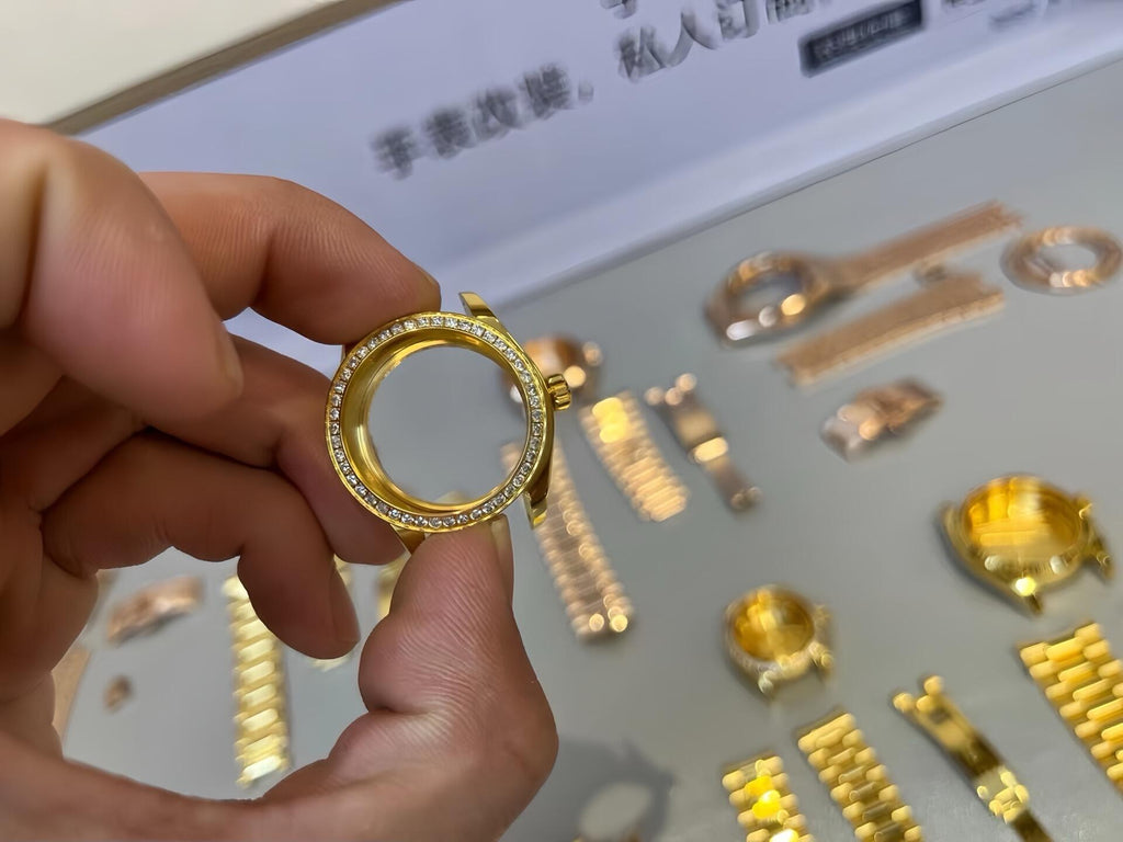 CNC customization 🉑 Gold inlaid with diamonds