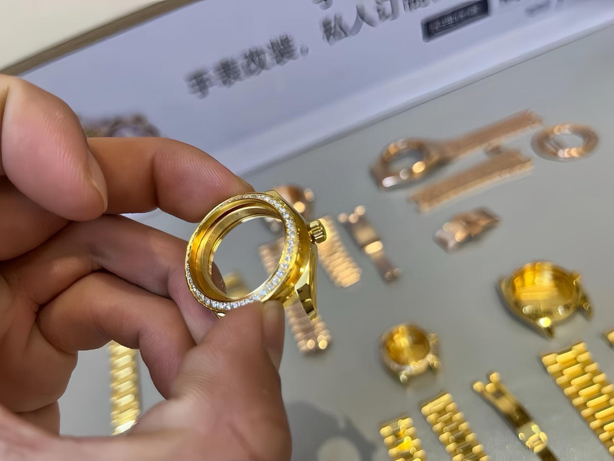 CNC customization 🉑 Gold inlaid with diamonds