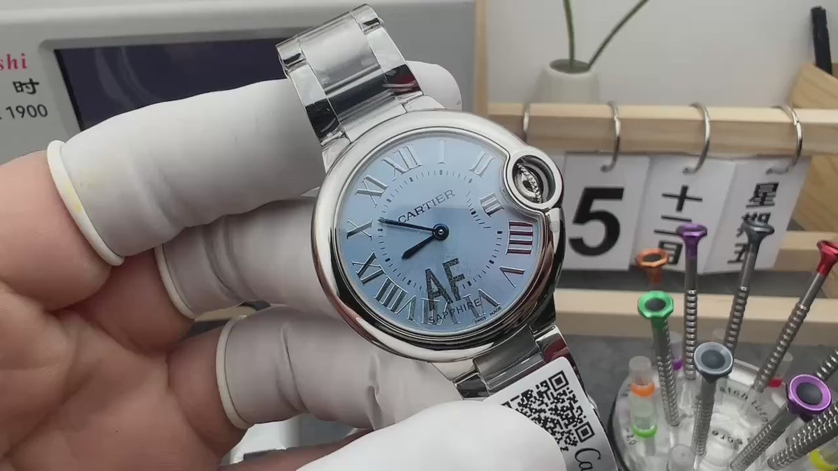 AF33mm Ice Blue Quartz Balloon