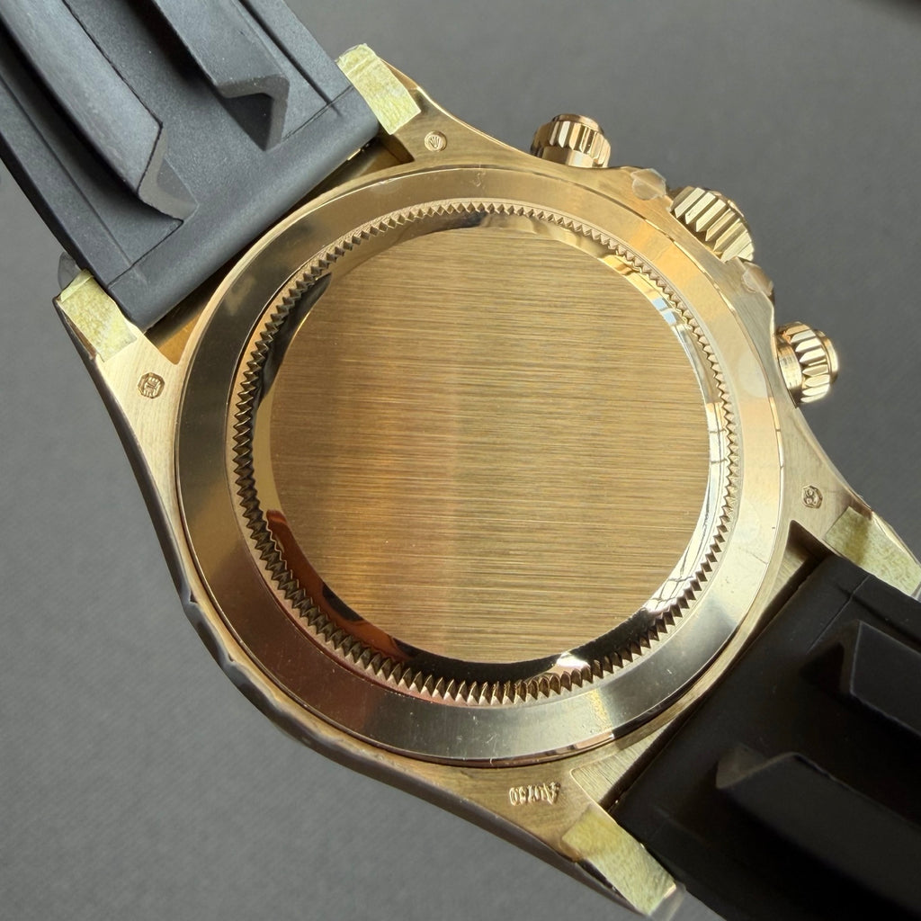 Black disc diamond engraved Daytona 4130 movement