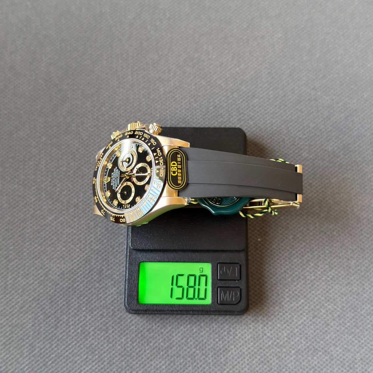 Black disc diamond engraved Daytona 4130 movement