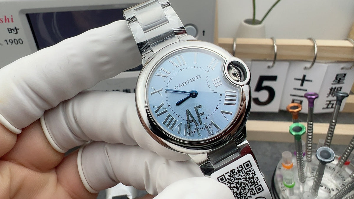 AF33mm Ice Blue Quartz Balloon