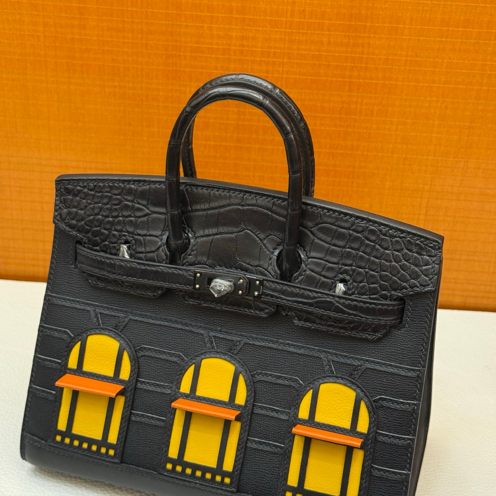 现货 Birkin 20cm 黑色小房子 So Black🏠  全手工蜡线缝 黑扣 Stock