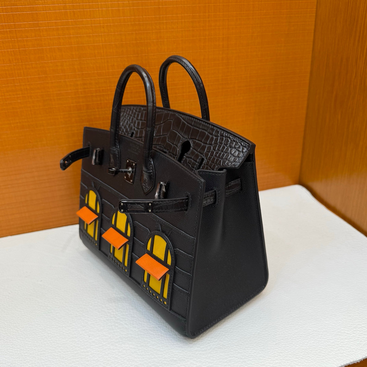 现货 Birkin 20cm 黑色小房子 So Black🏠  全手工蜡线缝 黑扣 Stock