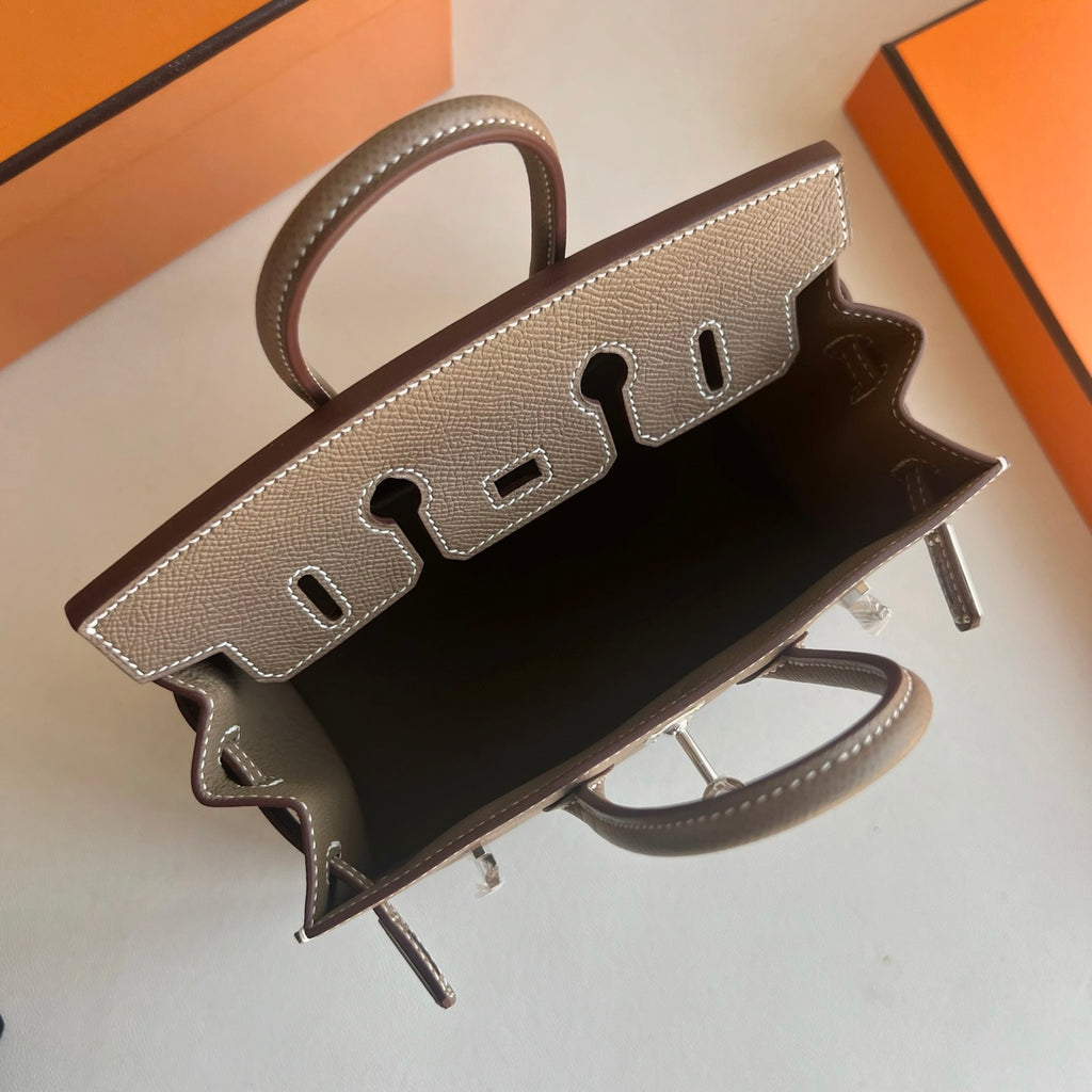 Birkin 20cm Epsom Color：Ck18大象灰 Etoupe Phw 全手工蜡线缝 银扣 Stock