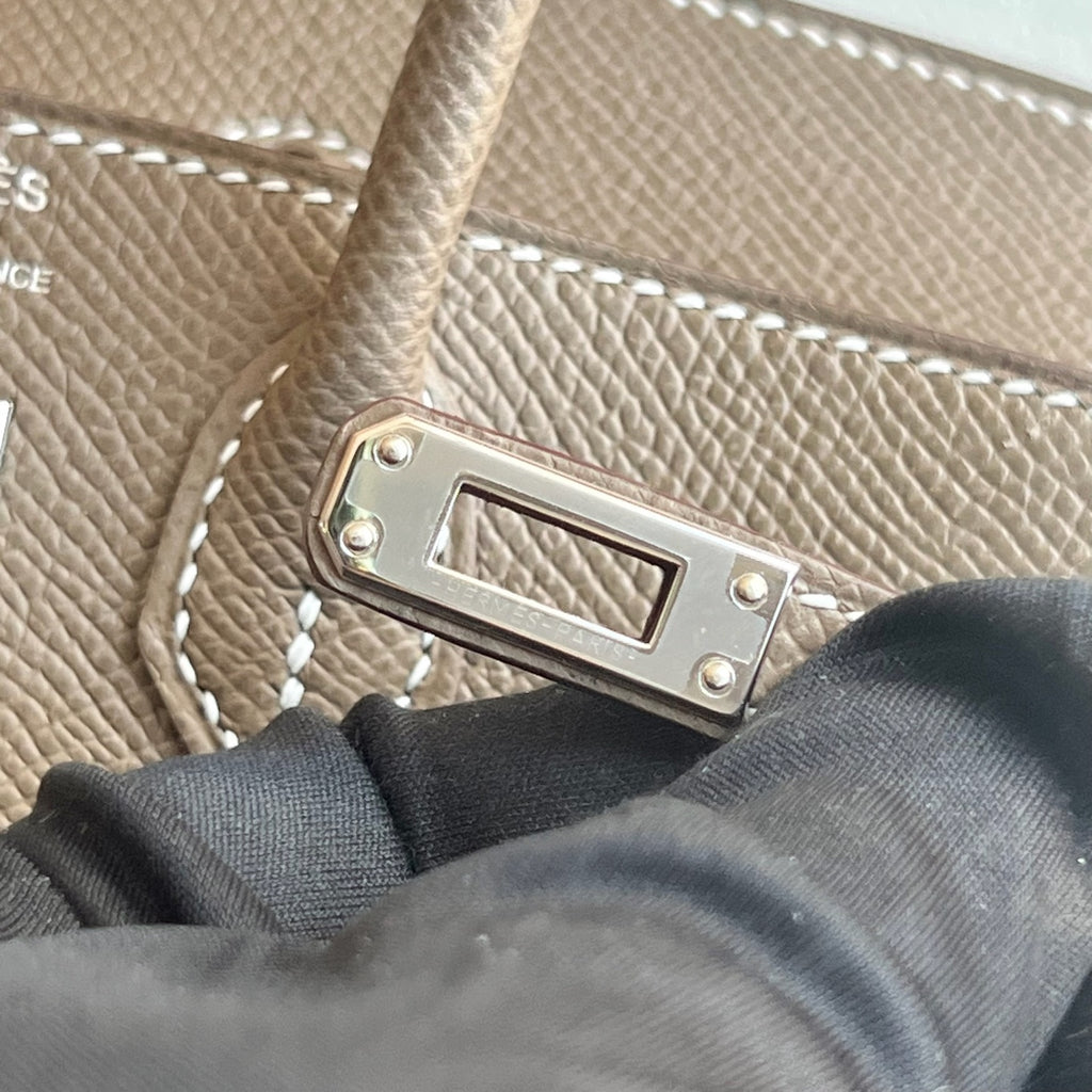Birkin 20cm Epsom Color：Ck18大象灰 Etoupe Phw 全手工蜡线缝 银扣 Stock