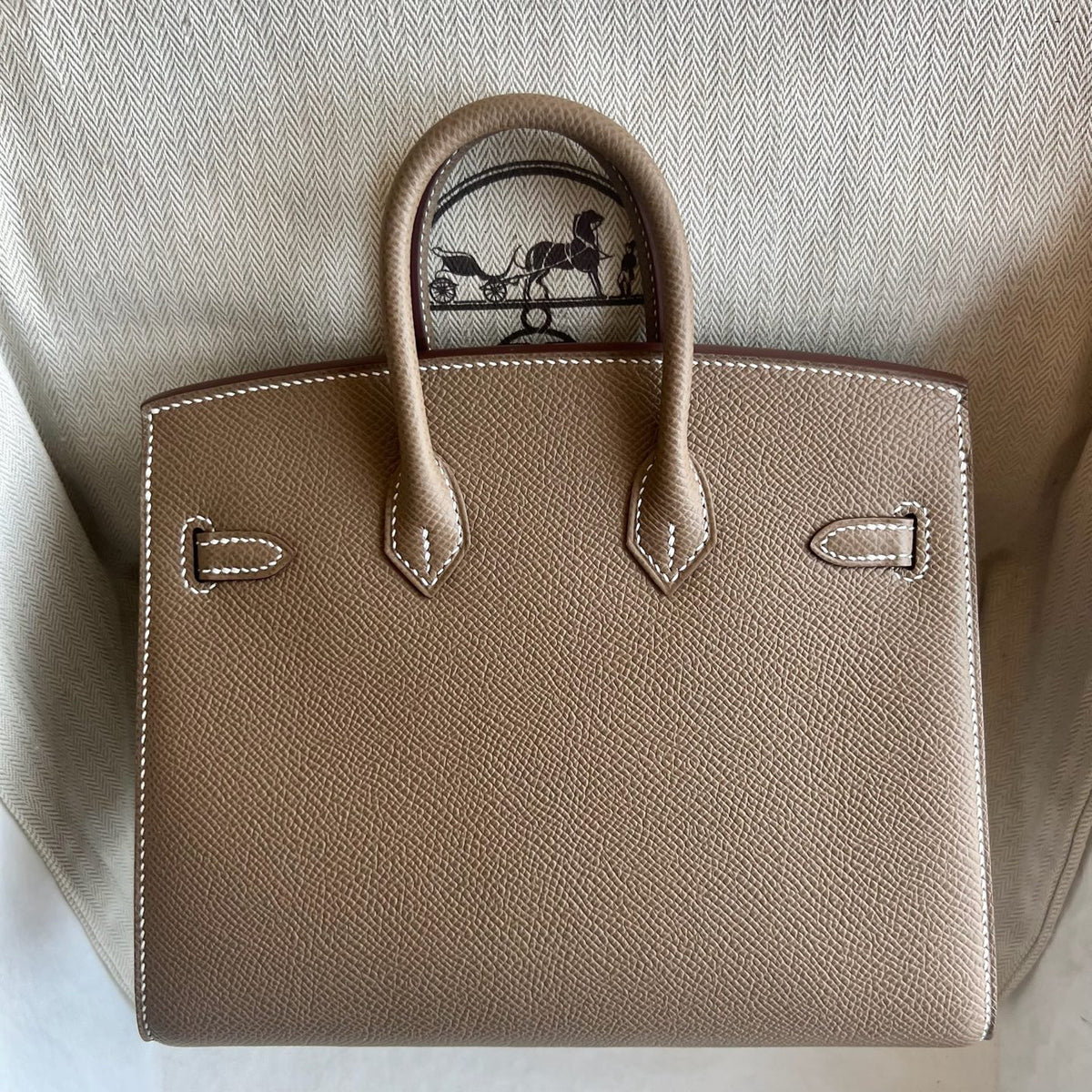 Birkin 20cm Epsom Color：Ck18大象灰 Etoupe Phw 全手工蜡线缝 银扣 Stock
