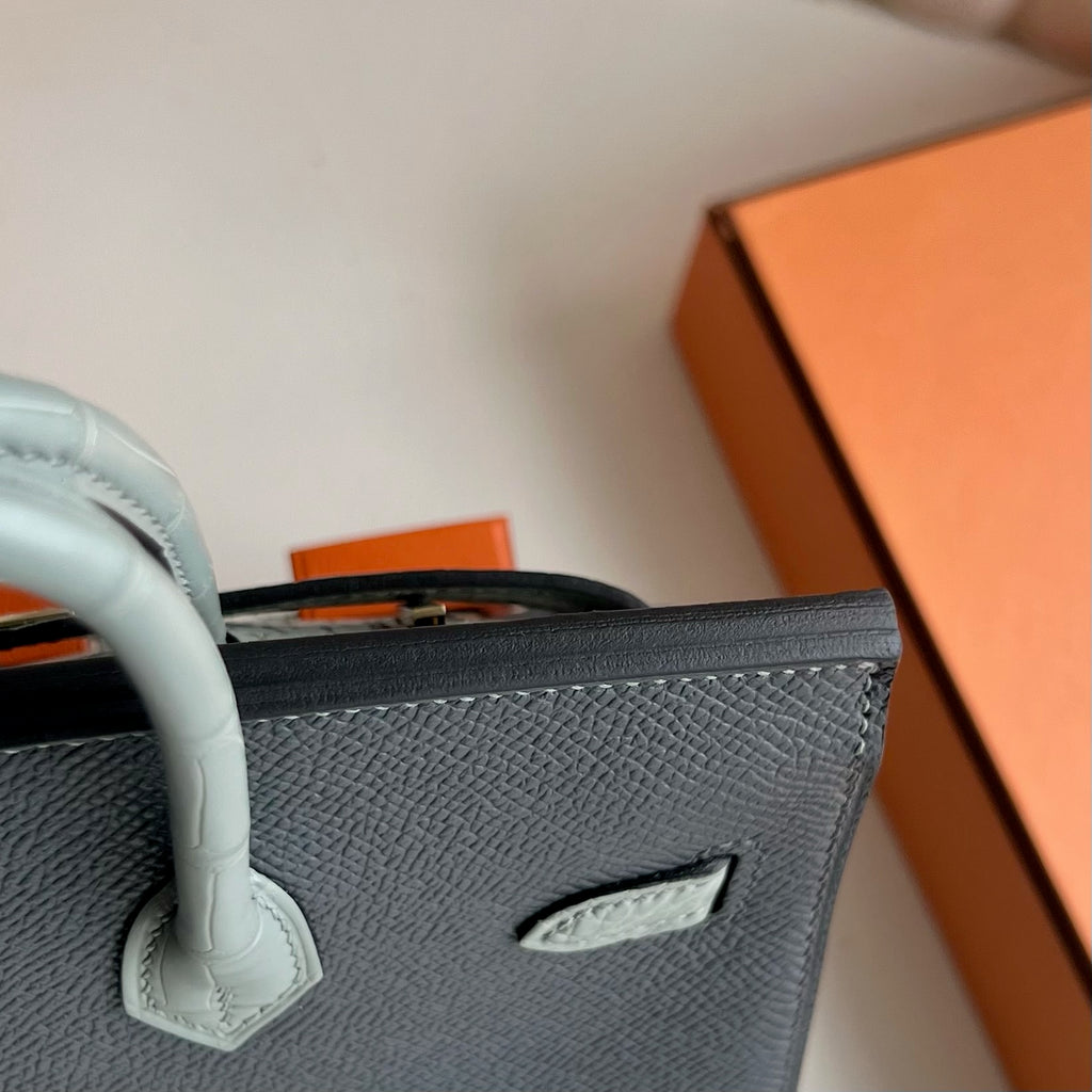 Birkin 20cm 限量版 灰色小房子🏠  全手工蜡线缝  Phw Stock
