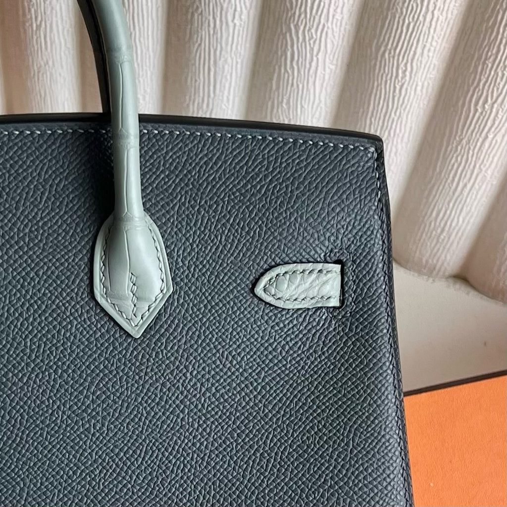 Birkin 20cm 限量版 灰色小房子🏠  全手工蜡线缝  Phw Stock