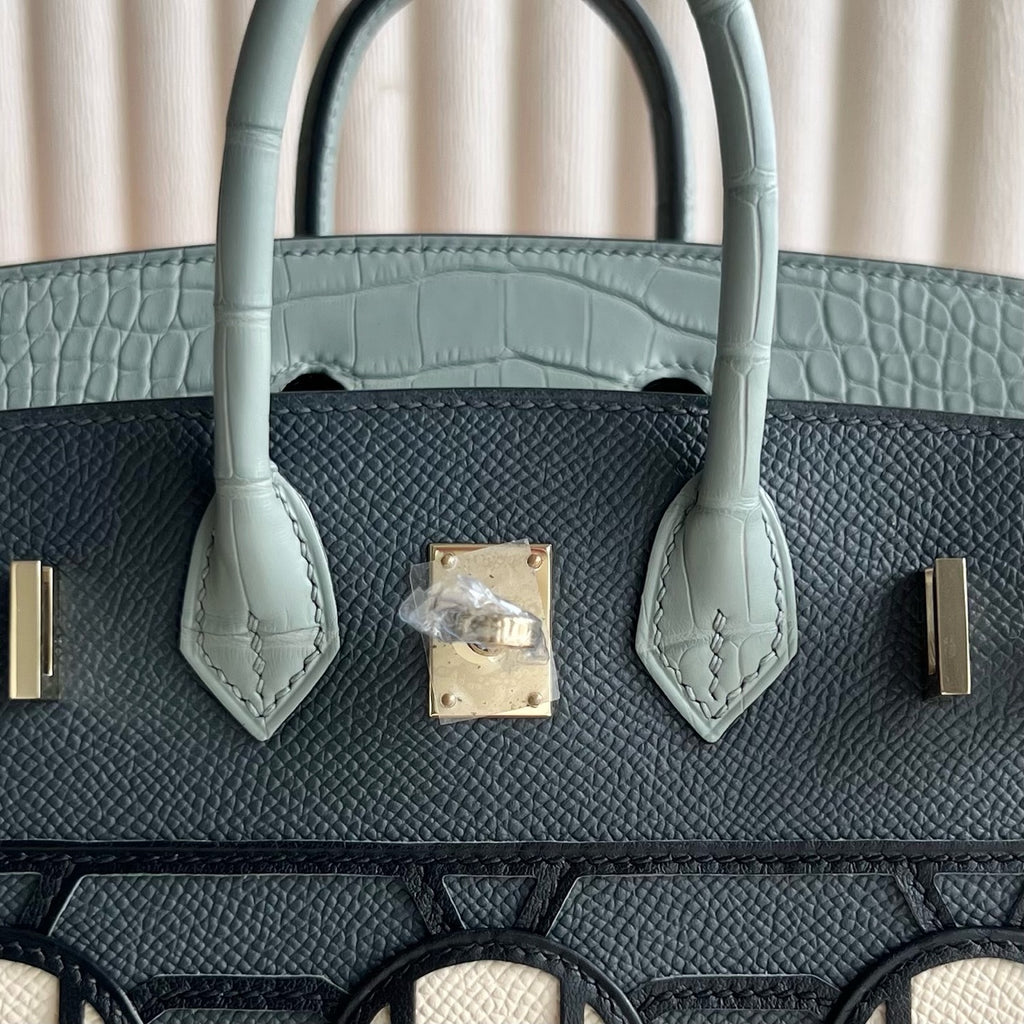 Birkin 20cm 限量版 灰色小房子🏠  全手工蜡线缝  Phw Stock