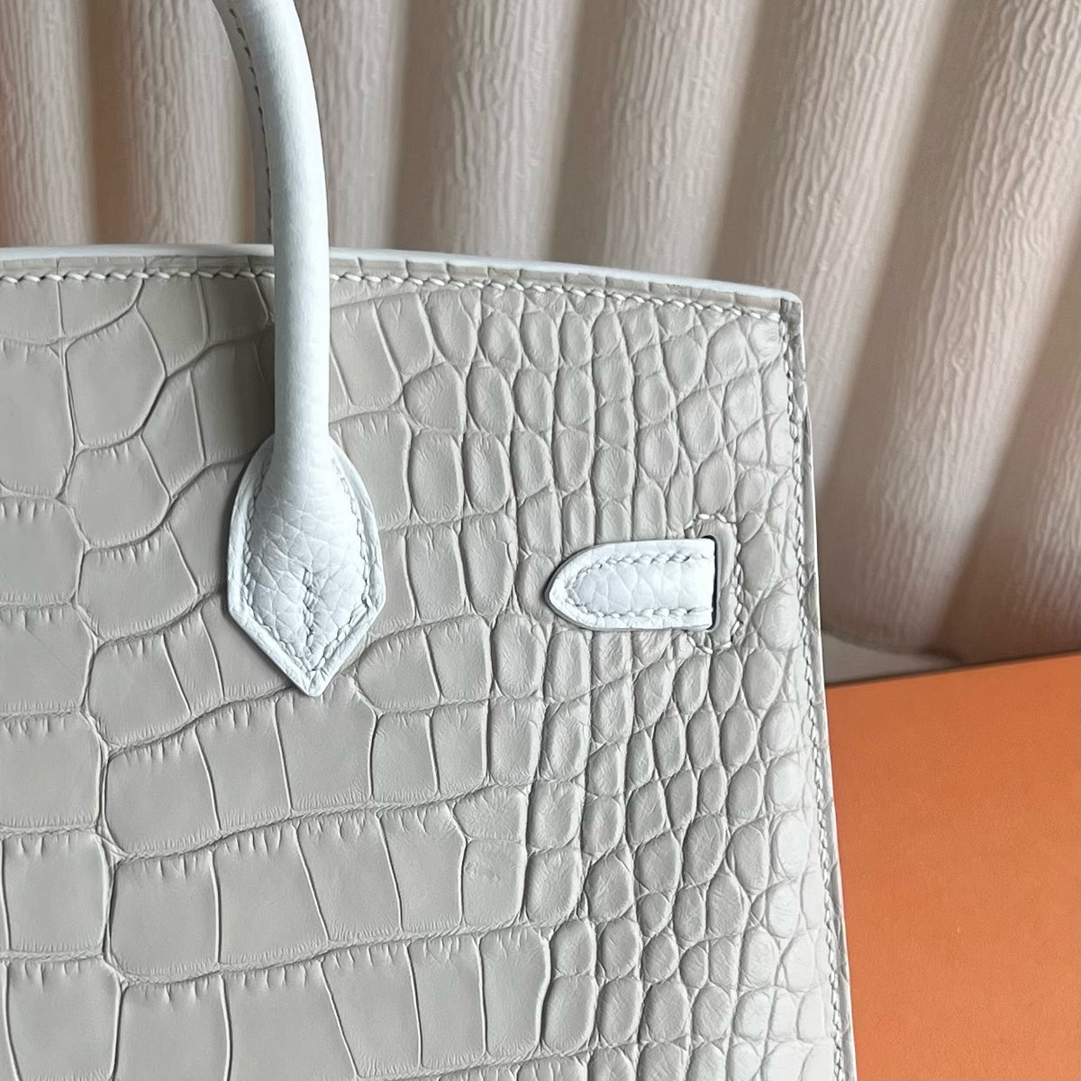 现货 Birkin 20cm 白色小房子🏠 全手工蜡线缝  Phw Stock