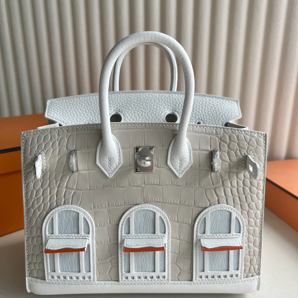 现货 Birkin 20cm 白色小房子🏠 全手工蜡线缝  Phw Stock