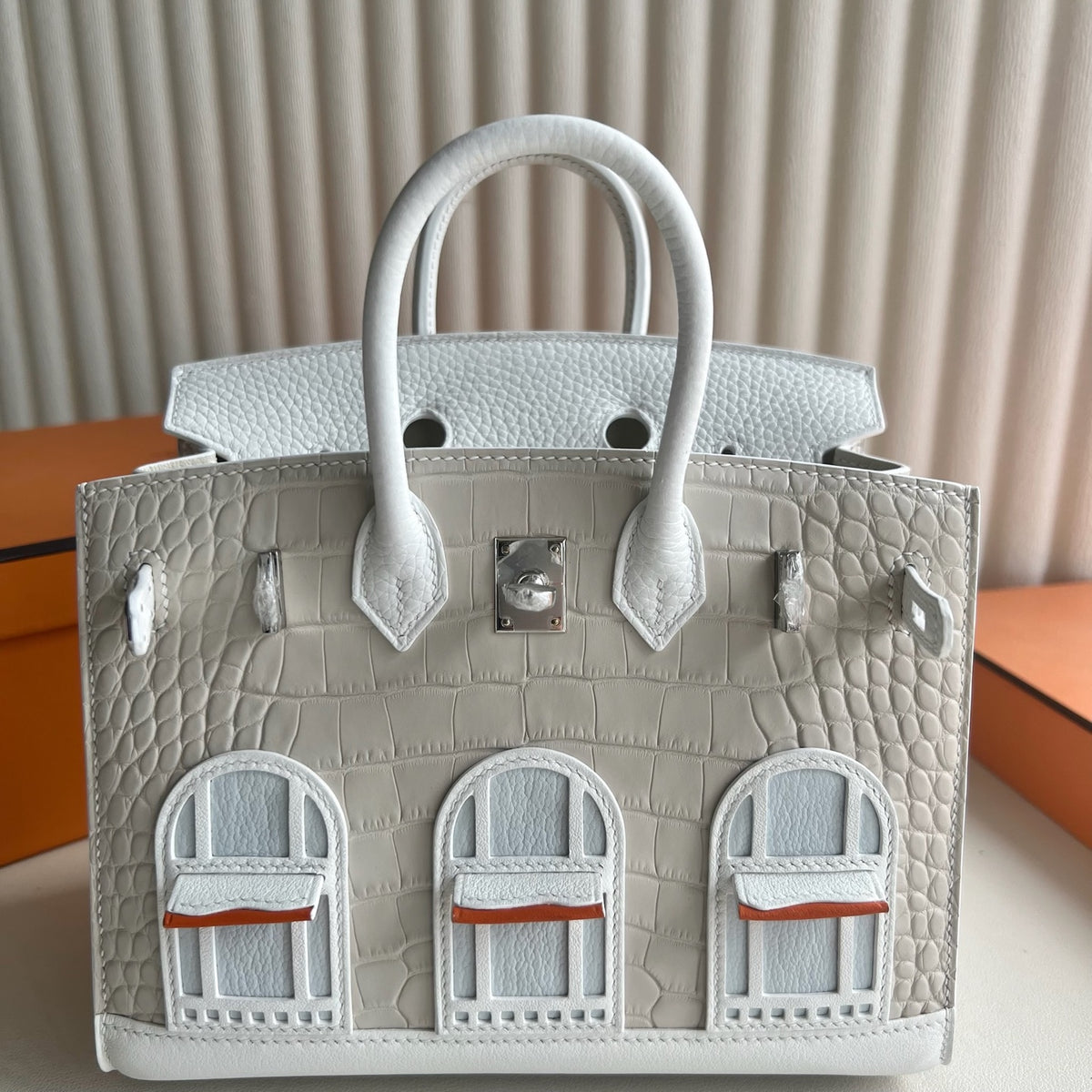 现货 Birkin 20cm 白色小房子🏠 全手工蜡线缝  Phw Stock