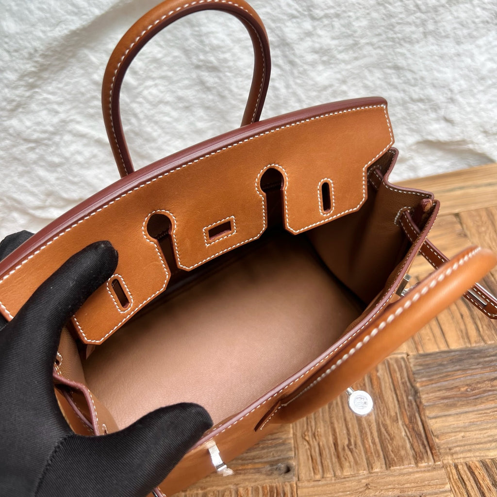 Birkin 25cm Barenia imported BMW saddle leather