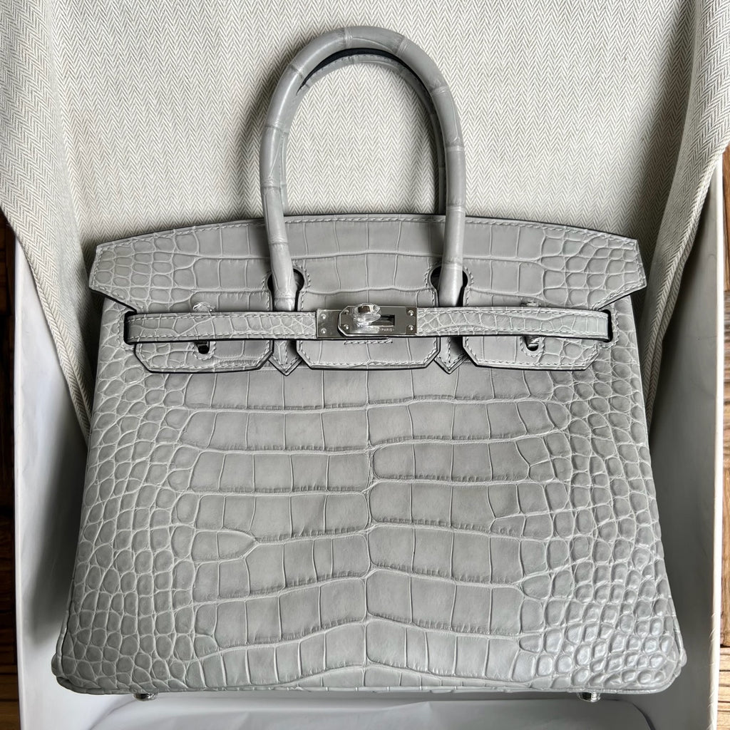 Birkin 25cm Misty American Crocodile