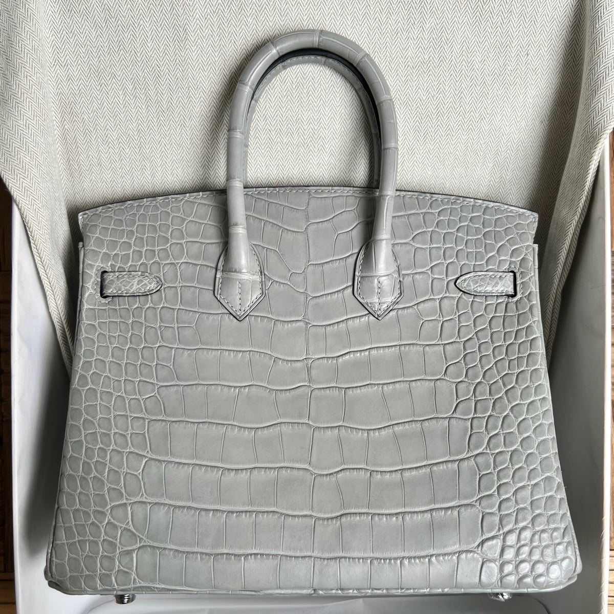 Birkin 25cm Misty American Crocodile