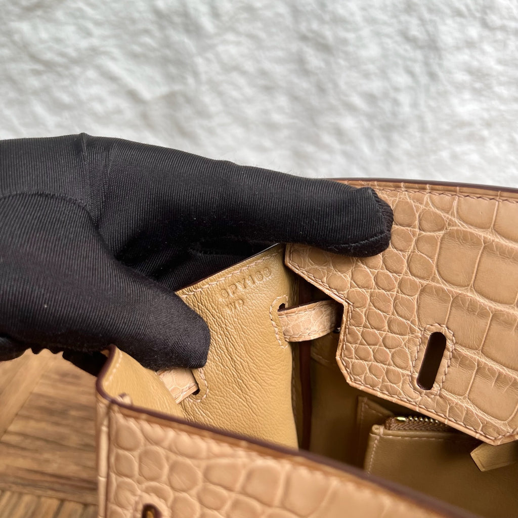 Birkin 25cm Misty American Crocodile