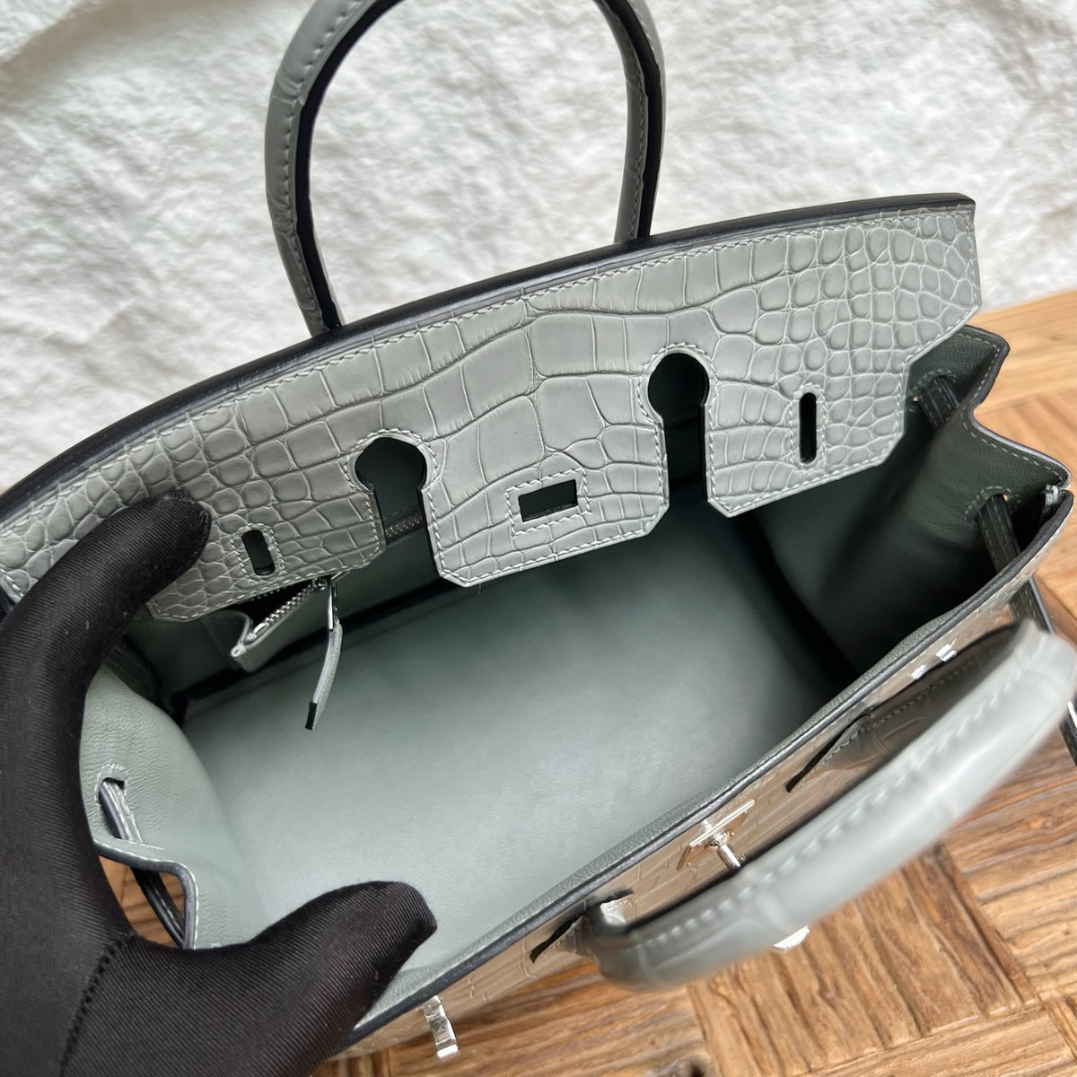 Birkin 25cm Misty American Crocodile