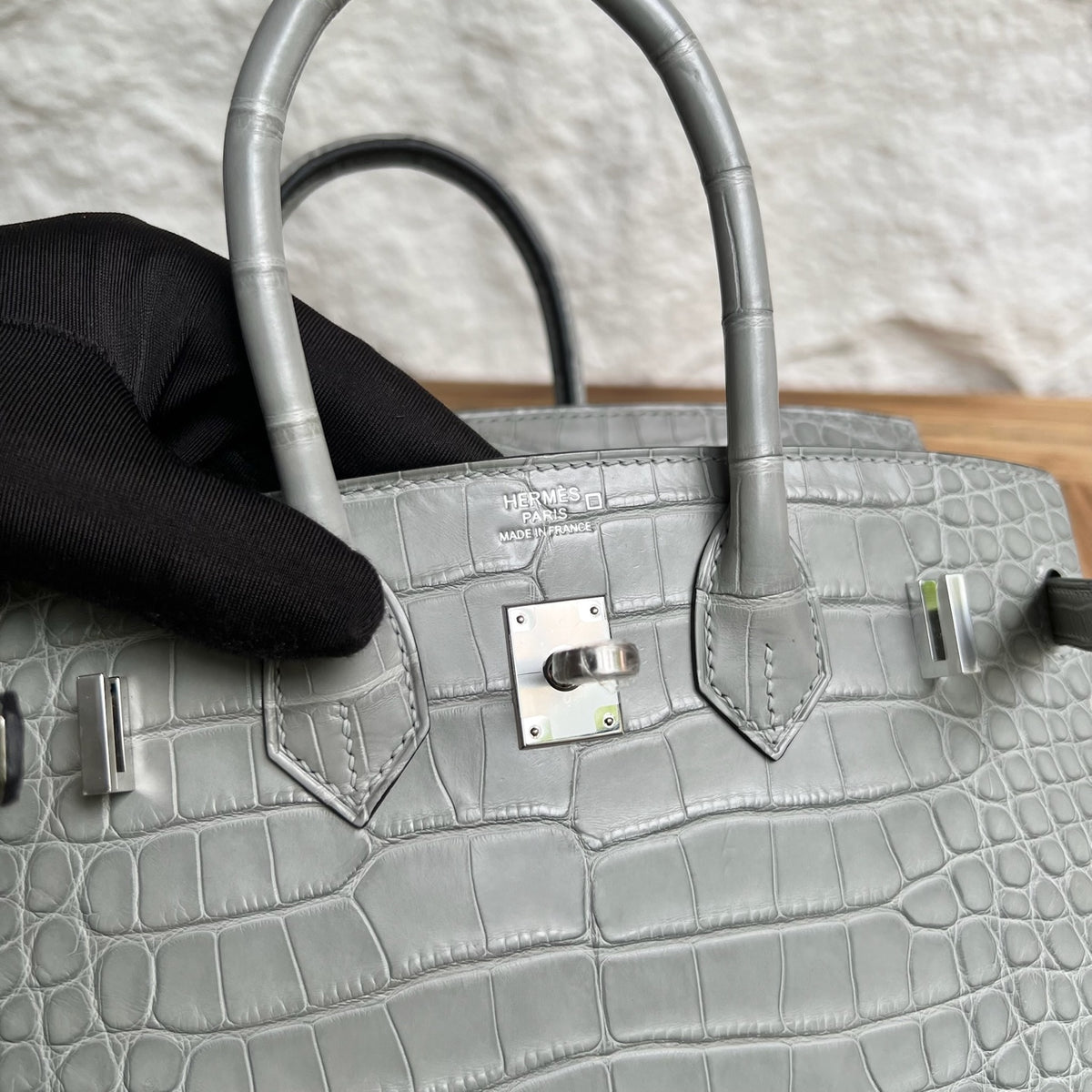 Birkin 25cm Misty American Crocodile