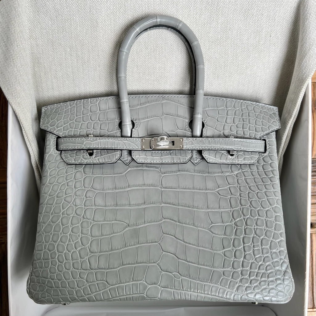 Birkin 25cm Misty American Crocodile