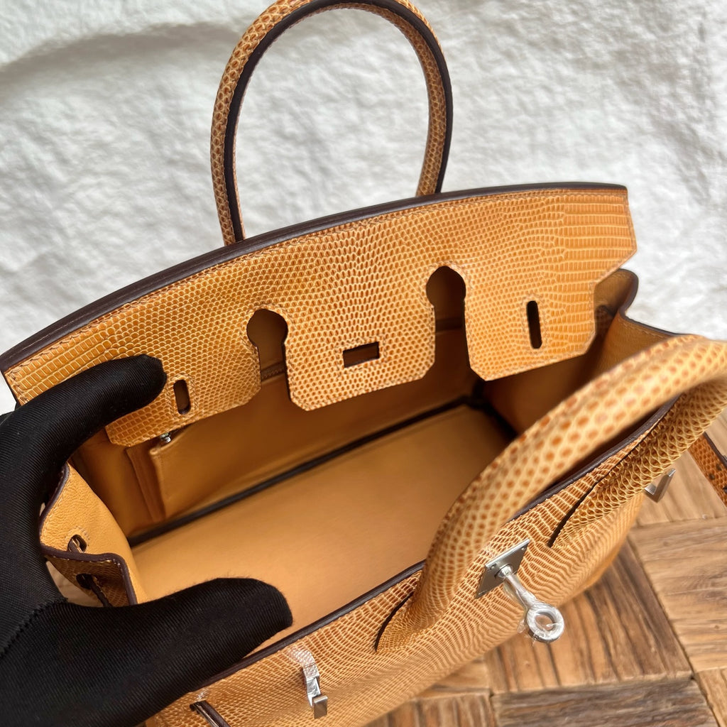Birkin 25cm Lizard imported glossy lizard skin