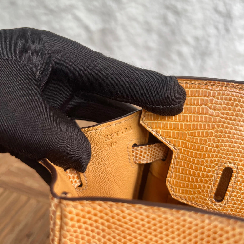 Birkin 25cm Lizard imported glossy lizard skin