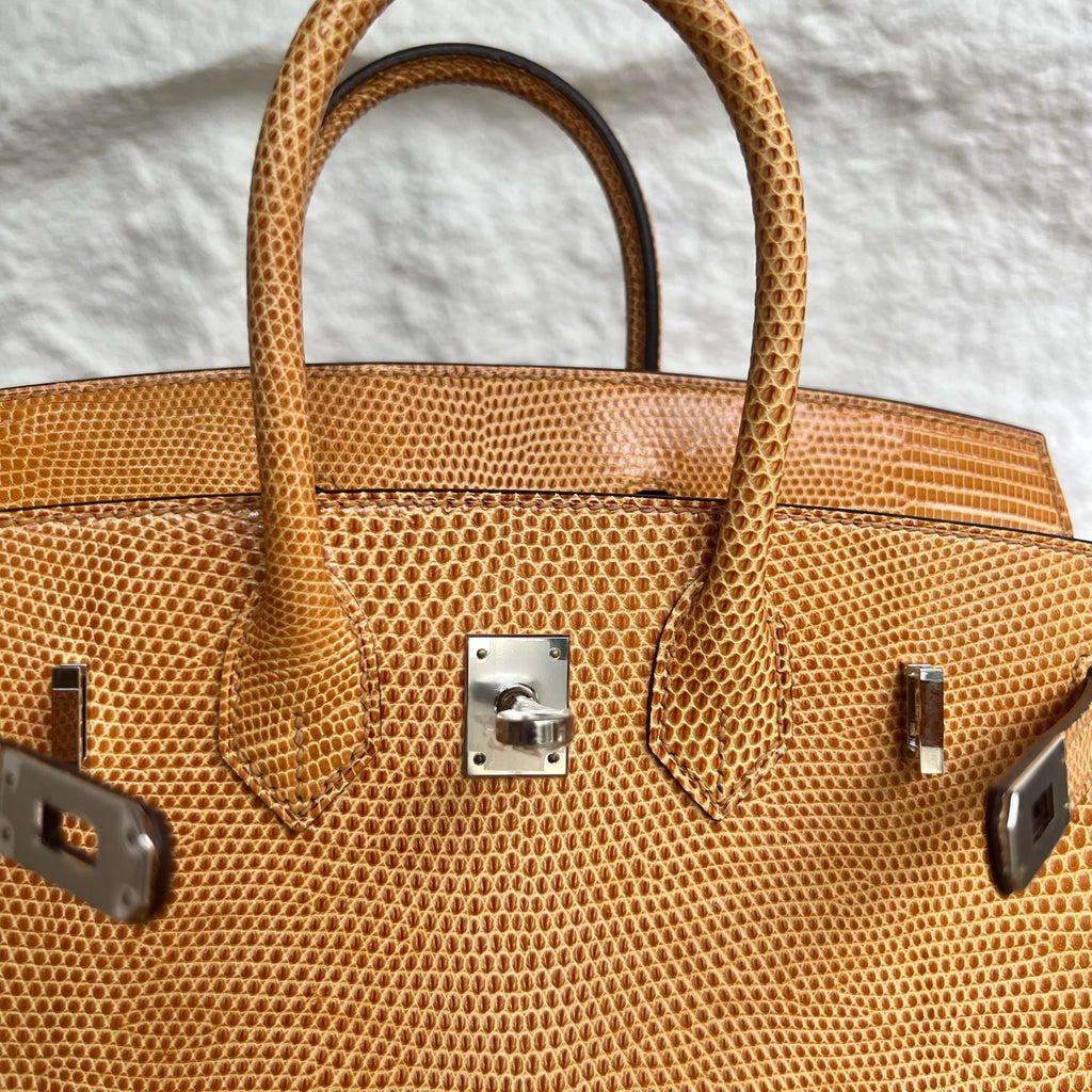 Birkin 25cm Lizard imported glossy lizard skin