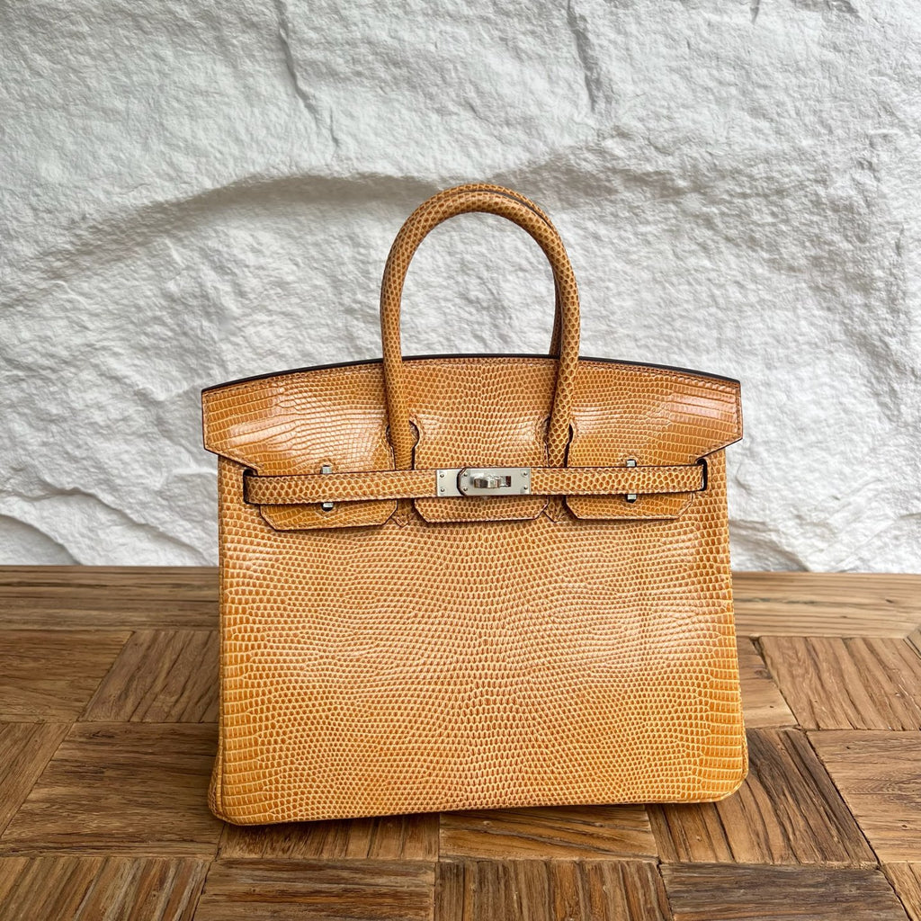 Birkin 25cm Lizard imported glossy lizard skin