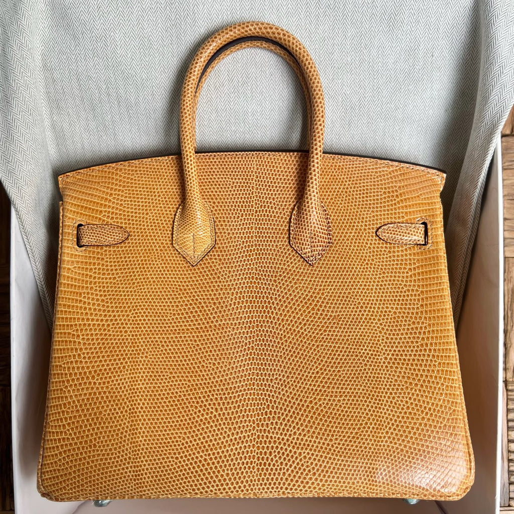 Birkin 25cm Lizard imported glossy lizard skin