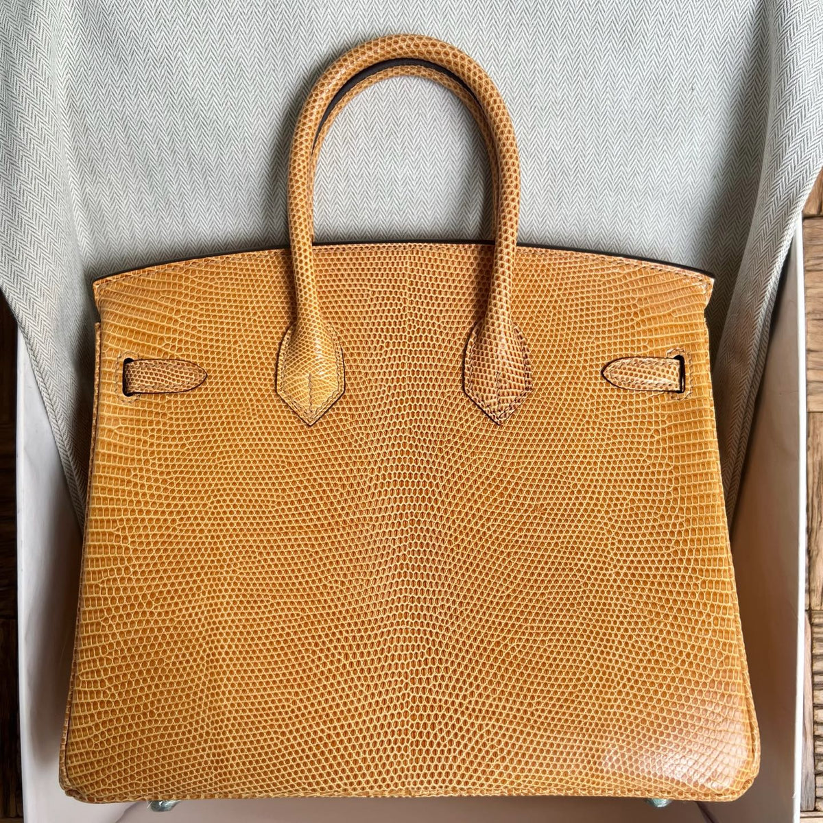 Birkin 25cm Lizard imported glossy lizard skin