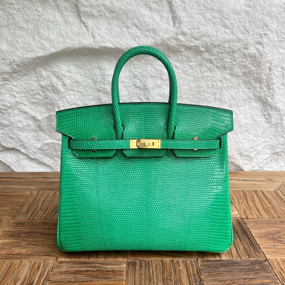 Birkin 25cm Lizard imported glossy lizard skin
