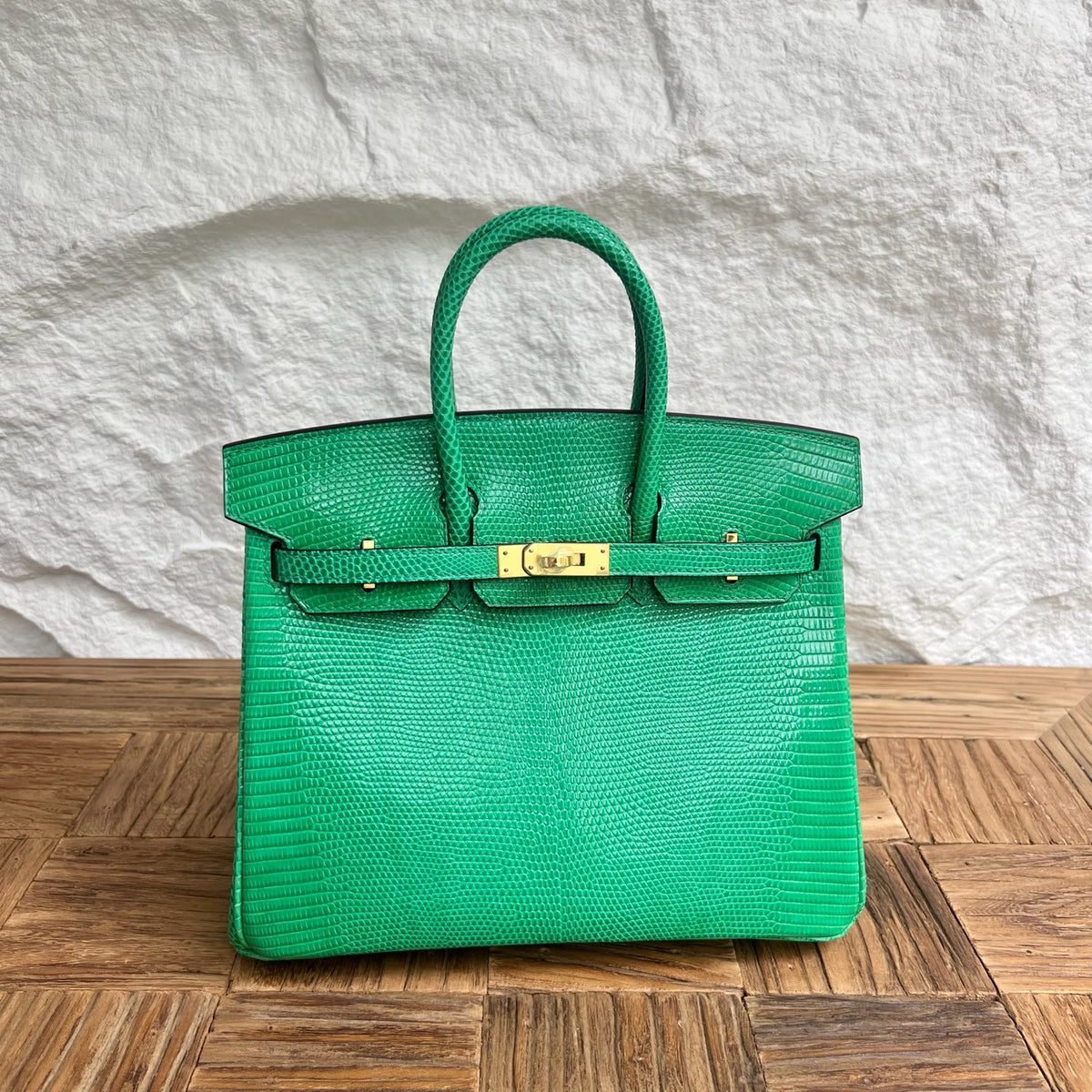 Birkin 25cm Lizard imported glossy lizard skin